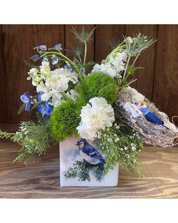 Winter Blue Flower Arrangement