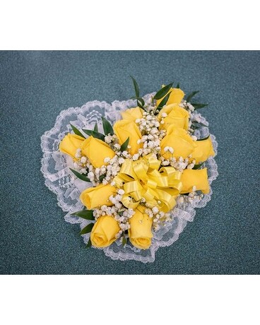 Yellow Satin Heart
