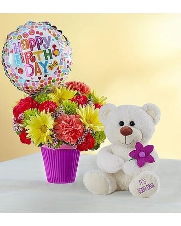 Lotsa Love Birthday Bouquet Flower Arrangement