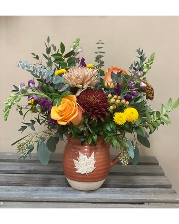 Blushing Fall Flower Arrangement
