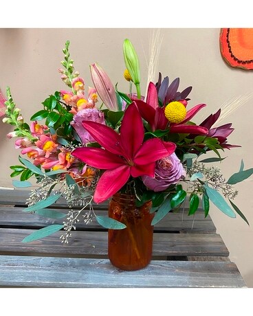 Vintage Autumn Flower Arrangement