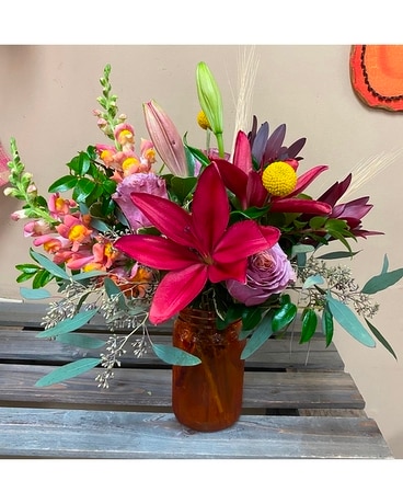 Vintage Autumn Flower Arrangement