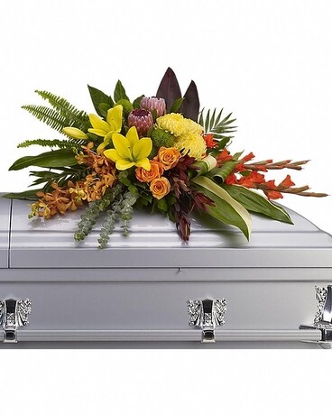 Island Memories Casket Spray Flower Arrangement