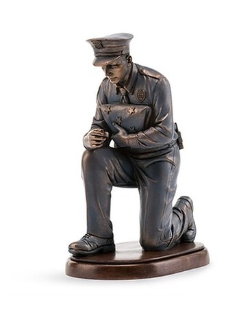 Bronze Kneeling Police Statue Custom product