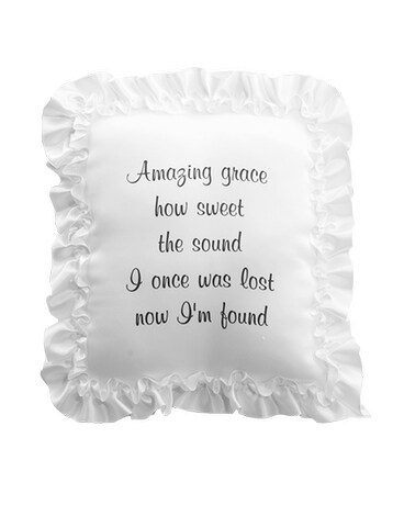 Amazing Grace Satin Pillow with inscription Custom product