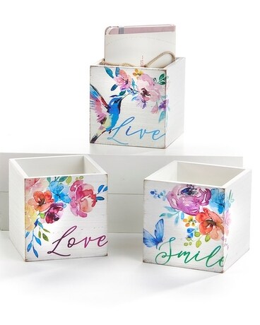 Floral wood boxes (3 designs) Custom product
