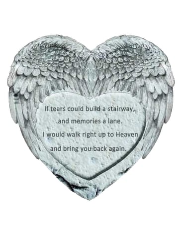 Heart/Angel Wings Stepping Stone Custom product