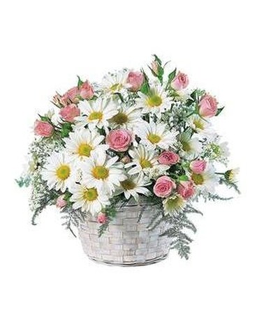 Pink and white baby basket Custom product