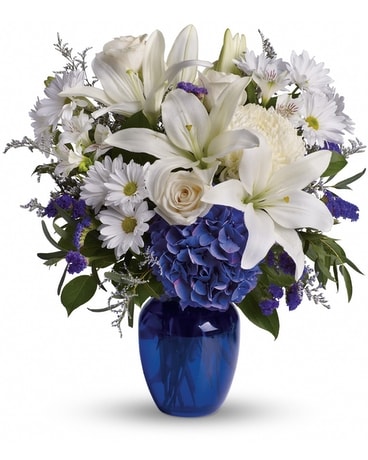 Beautiful In Blue Flower Arrangement