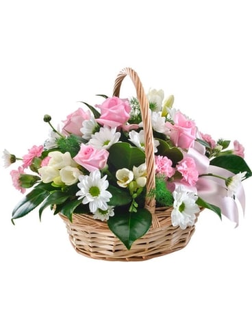 Petite Basket - Baby Girl Flower Arrangement