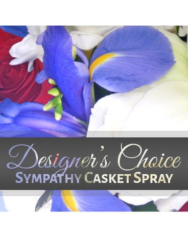 Designer's Choice - Casket Spray Funeral Casket Spray Flowers