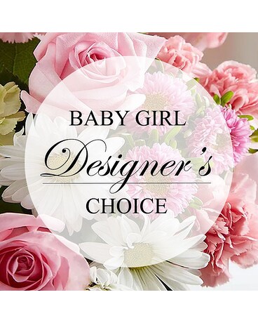 Designer's Choice - New Baby Girl Flower Arrangement