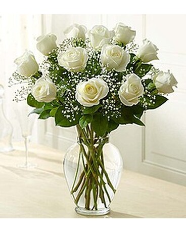 White Roses Arranged Flower Arrangement