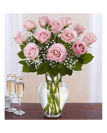 Pink Roses Arranged Flower Arrangement