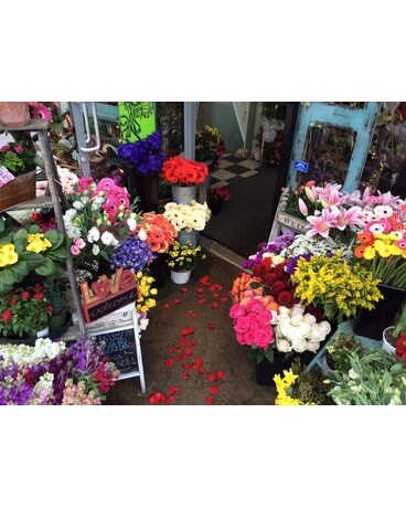 Shop Entrance Flower Arrangement