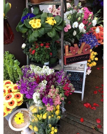 Shop Entrance Flower Arrangement