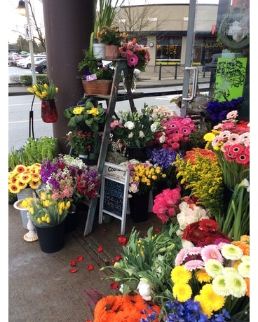 Shop Entrance Flower Arrangement