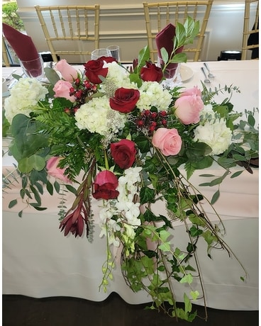 Autumn Blooms Head Table Centerpiece Flower Arrangement