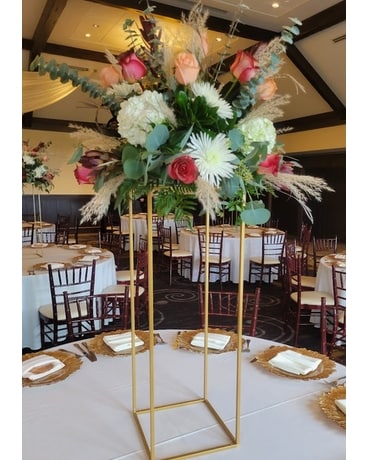 Art Deco Boho Table Centerpiece Flower Arrangement