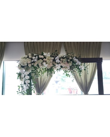 Elegant Whites Arch Arrangement Flower Arrangement