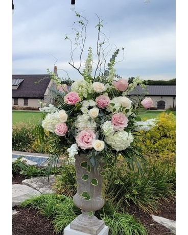English Garden Centerpiece Flower Arrangement