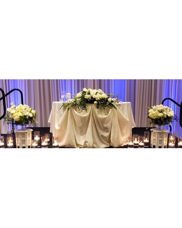 Majestic Whites Centerpiece Flower Arrangement