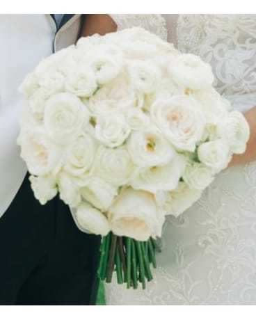Bountiful Whites Handtied Bouquet Flower Arrangement