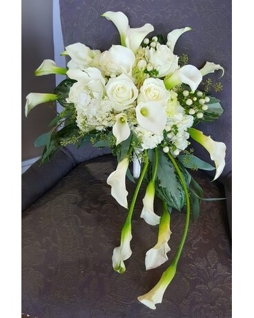 Cascading Lilies Handtied Bouquet Flower Arrangement