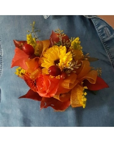 Country Garden Corsage Flower Arrangement