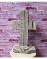 Standard size, 15 inches height and 9 inches wide.