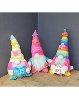 Friendship Gnomes size,  inches height and  inches wide.