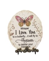 Butterfly "Whisper" Stone size,  inches height and  inches wide.