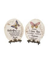 Butterfly Oval Stones on Easel size, 11 inches height and 8.5 inches wide.