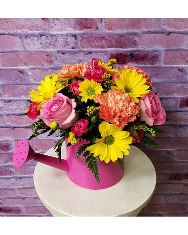 Watering Can Bouquet Flower Arrangement