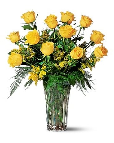 Yellow Roses Flower Arrangement