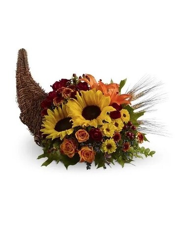 Heavenly Cornucopia Flower Arrangement