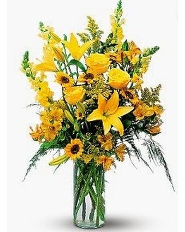 Lily and Rose Flower Arrangement