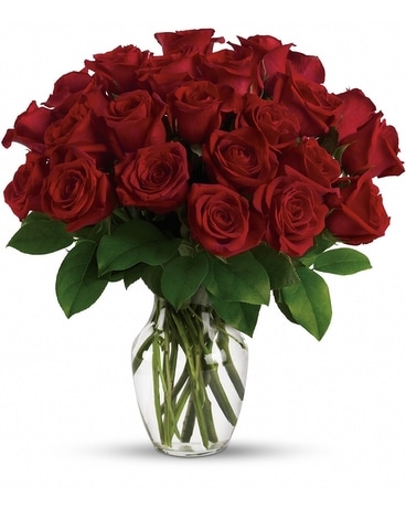 Enduring Passion - 24 Red Roses Flower Arrangement