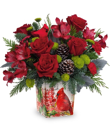 Ode To The Cardinal Bouquet Flower Arrangement