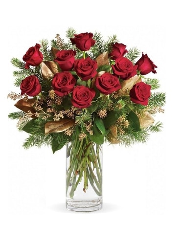 Christmas Dozen Flower Arrangement