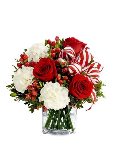Peppermint Swirls Flower Arrangement