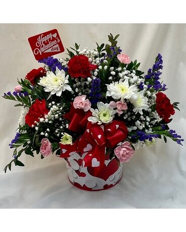 Bubbly Hearts Flower Arrangement