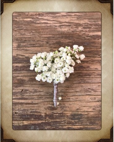 Baby's Breath Boutonniere Boutonniere