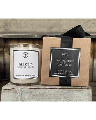 Blessed Candle Flower Arrangement
