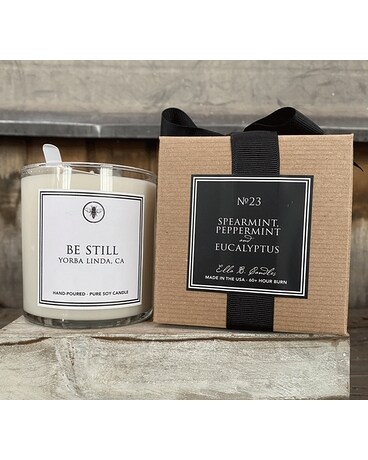 Be Still Candle Flower Arrangement