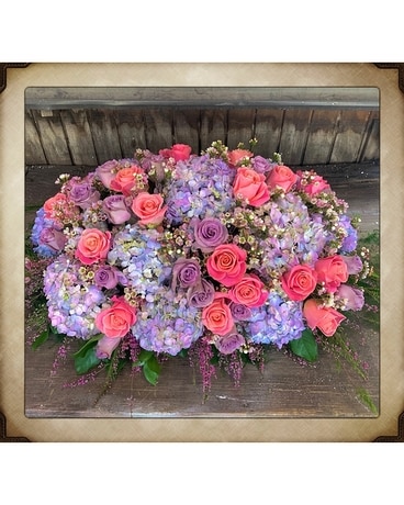 Sacred Memories Casket Spray Flower Arrangement