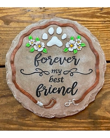Forever my Best Friend Garden Stone Flower Arrangement