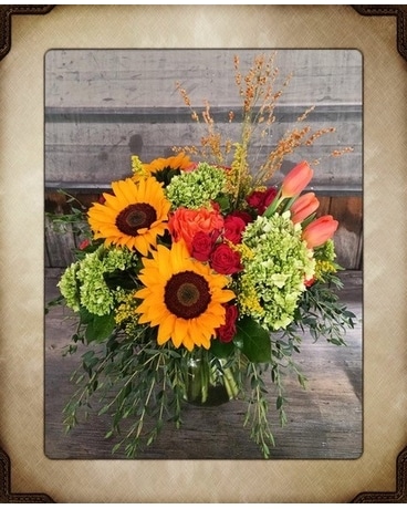 Fall Foliage Flower Arrangement