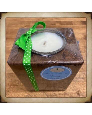 Cube Wooden Candle Flower Arrangement