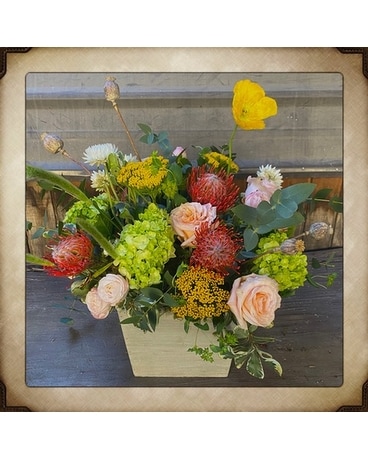 Yellow Poppy Flower Arrangement